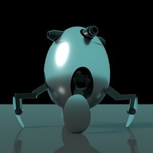 3D walking egg rig model