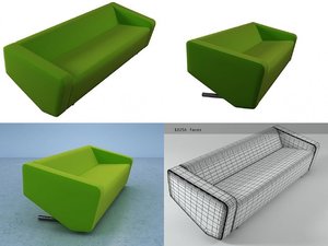 3D triple sofa