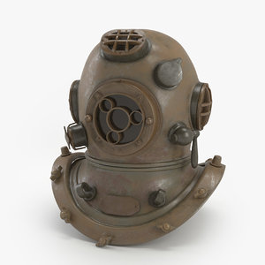 3D diving helmet model