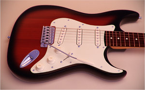 electric guitar fender stratocaster 3D model