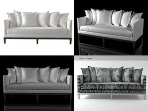 delta slipcover sofa 3D