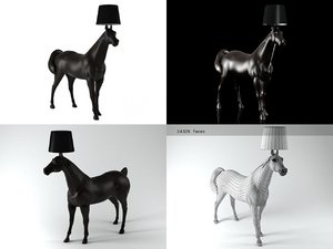 3D horse lamp model