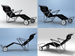 3D outdoor chaise longue 241