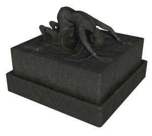 3D bound man statue model
