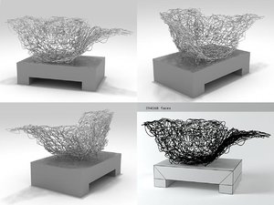 sculpture socle sitting object 3D