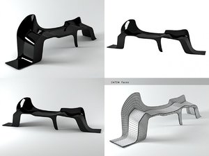 3D model diagram bench