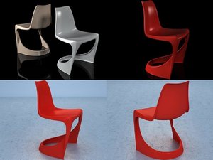 3D 290 cantilever chair model