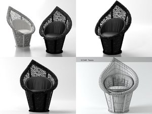 3D lily lace chair