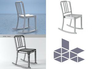 3D model heritage rocking chair