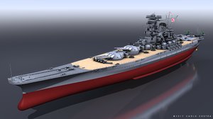 battleship yamato 3D model