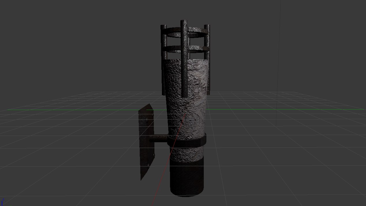 3D stone wall torch model - TurboSquid 1184034
