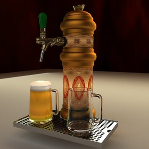 3D model chinese beer tab