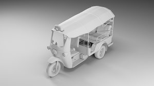 3D tuk-tuk rickshaw