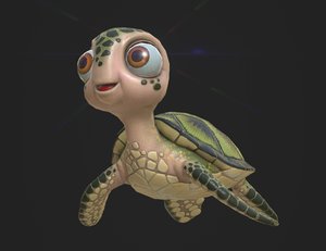 3D turtle cartoon model