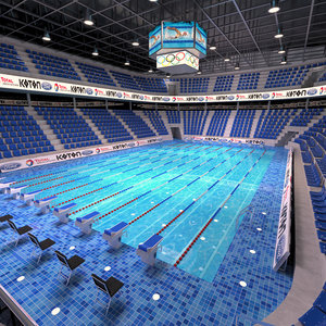3D swimming olympic sport model