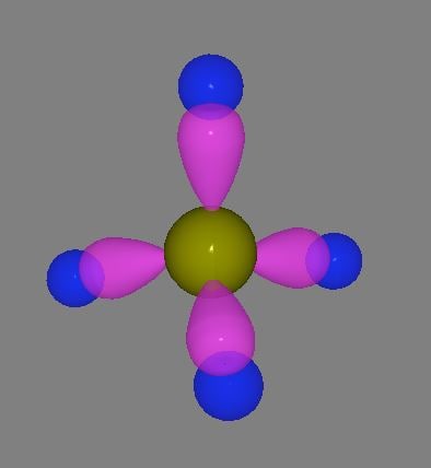Methane sp3 orbitals 3D model - TurboSquid 1184159