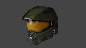 masterchief helmet low-poly vr 3D model