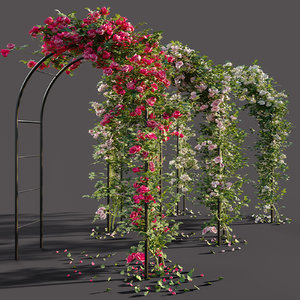 3D roses arch