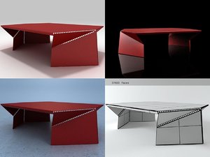 3D bent coffee table