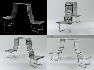 swiss benches - banker 3D model
