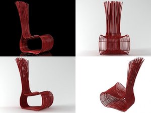 3D yoda easy chair model