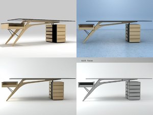 3D cavour writing desk 2690 model