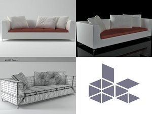 feng large settee 3D