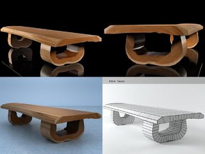 3D tube bench model
