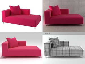 3D model opium small chaise