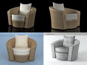 3D hemisphere lounge chair model