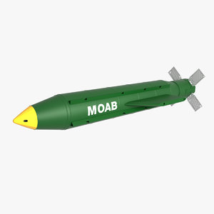 gbu-43 b moab bombs 3D