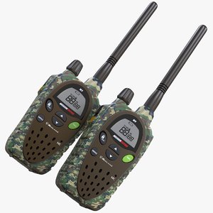 3D military walkie-talkie