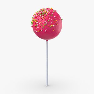 3D cake-pops---pink-small-sprinkles model