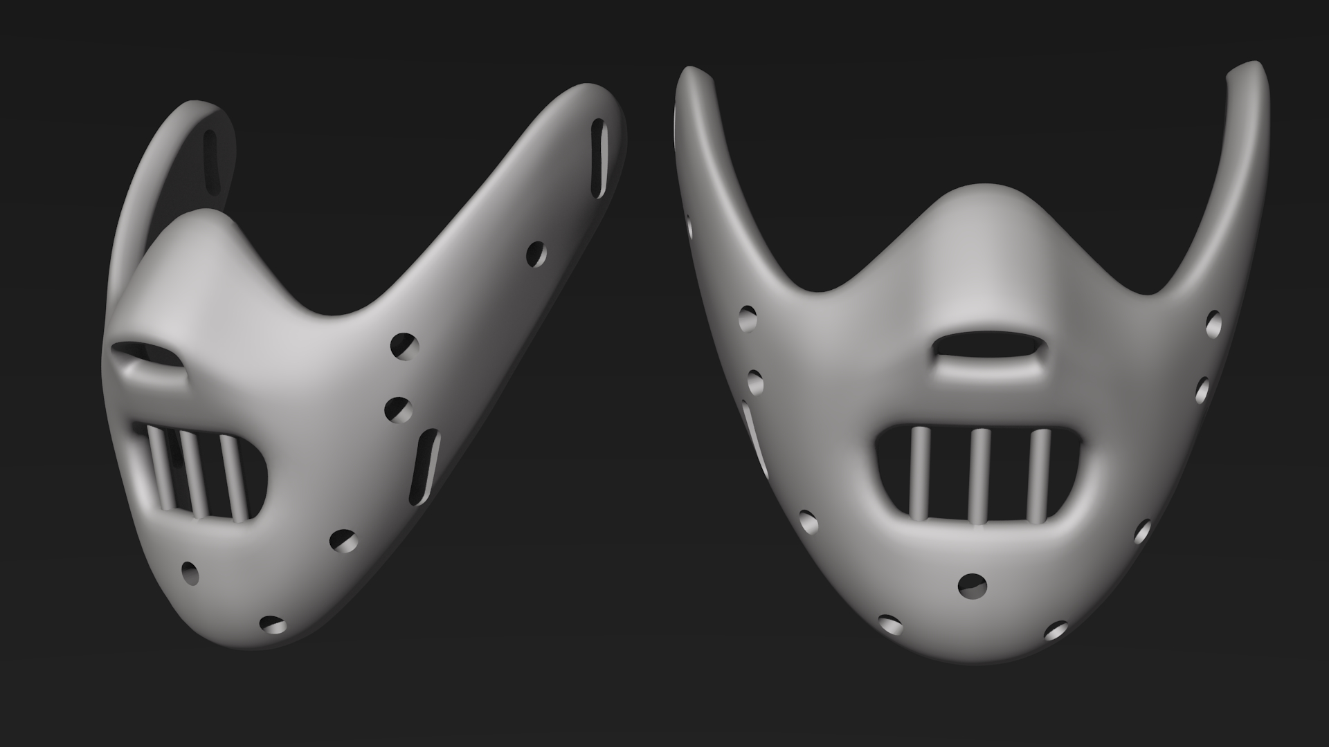 3D Model Printable Mask Hannibal Lector TurboSquid 1185873