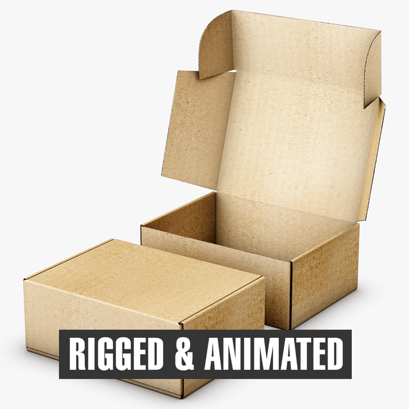 3D model packaging box rigged TurboSquid 1185913