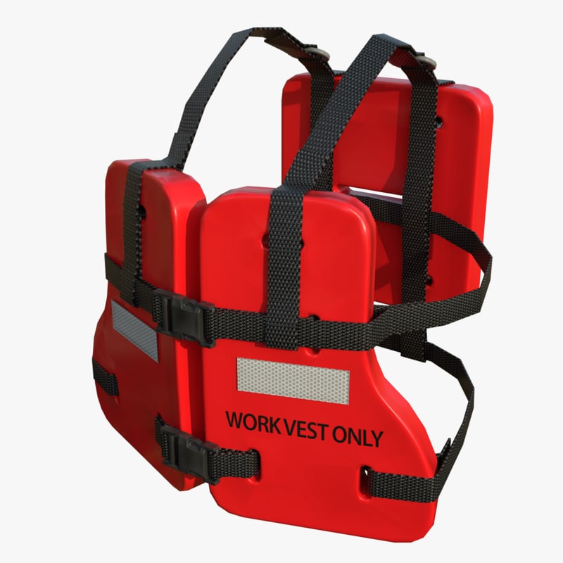 Commercial life jacket model TurboSquid 1186072