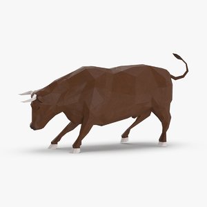 bull---brown-charging 3D