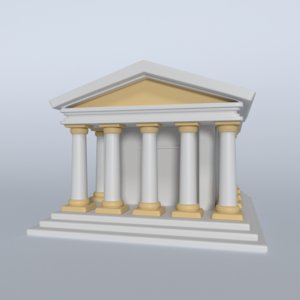 3D model temple greek