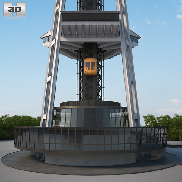 太空针塔3d模型