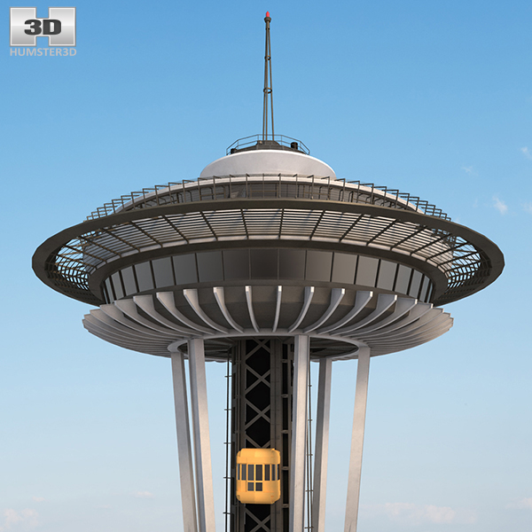 太空针塔3d模型