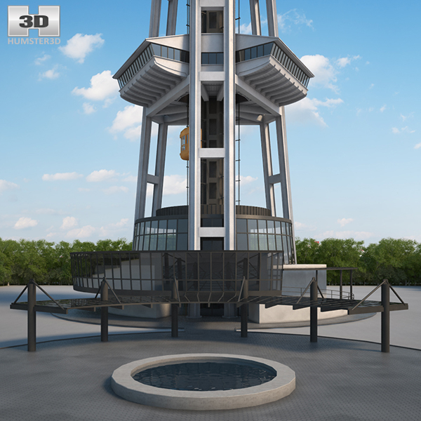 太空针塔3d模型