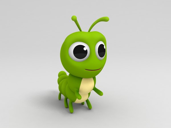 worm cartoon 3d