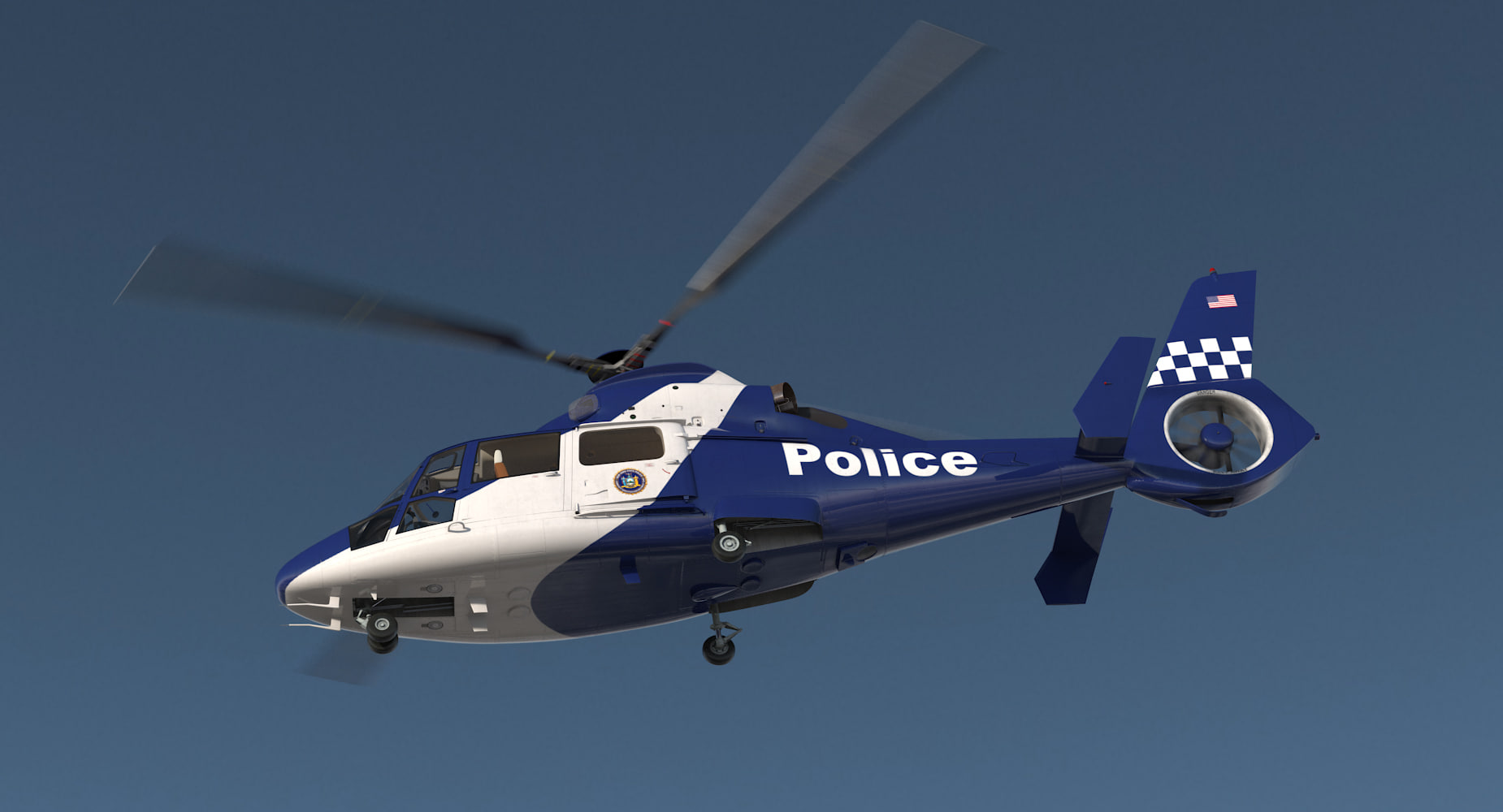 3D model police helicopter eurocopter 365 TurboSquid 1187141