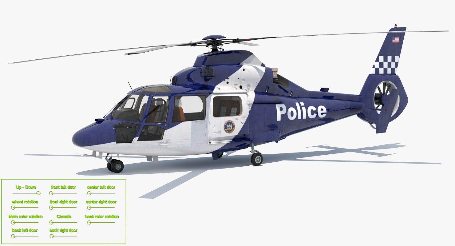 3D model police helicopter eurocopter 365 TurboSquid 1187141