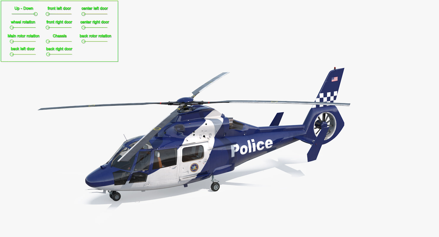 3D model police helicopter eurocopter 365 TurboSquid 1187141