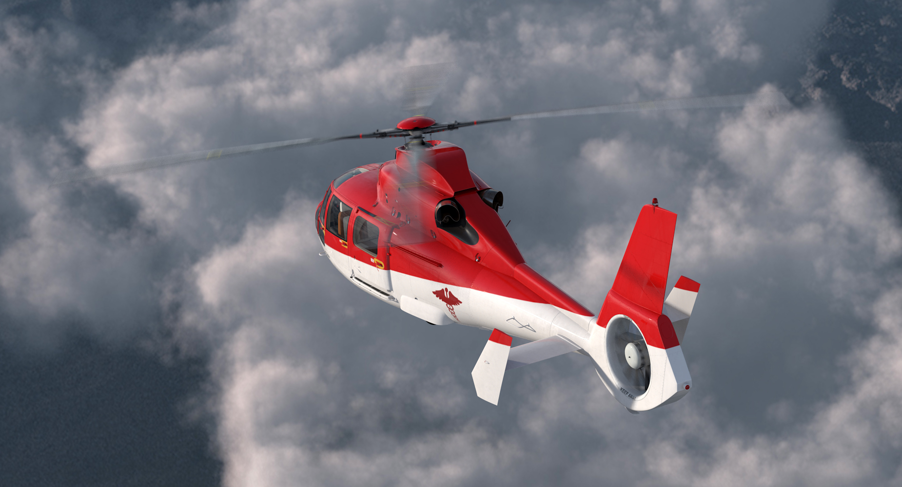 Helicopter emergency medical eurocopter 3D model TurboSquid 1187156