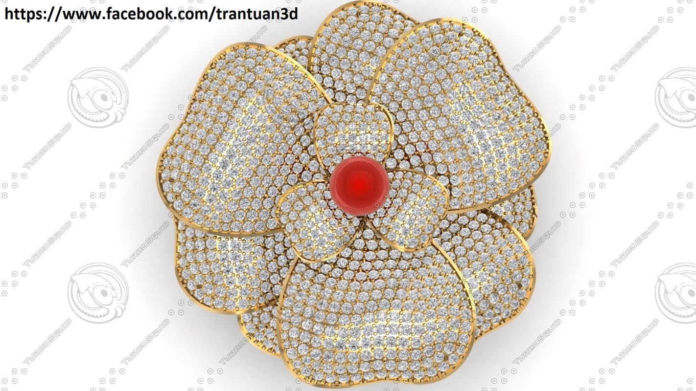 Brooch fashion 3D model - TurboSquid 1187172