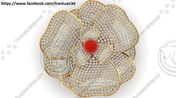 Brooch fashion 3D model - TurboSquid 1187172