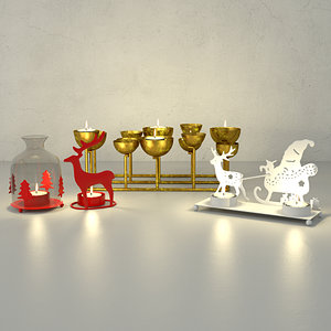 3D christmas candle holders zara