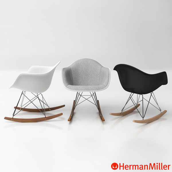 Hermanmillar Eames Molded Plastic Model, Eames Molded Plastic Armchair Rocker Base